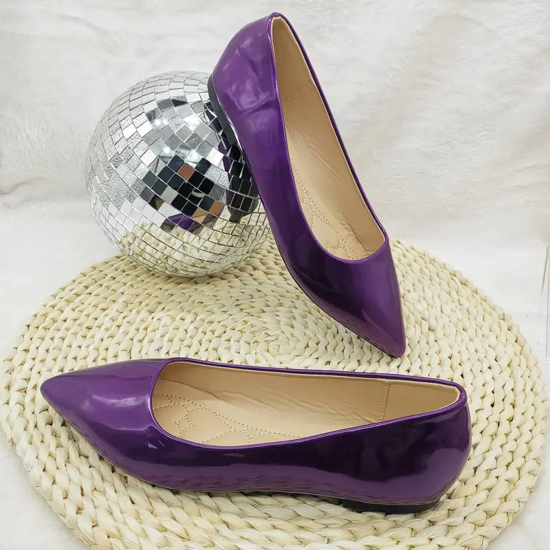 Ballerines élégantes violettes à bout pointu pour femme 8 Ballerines élégantes violettes à bout pointu pour femme – Image 7