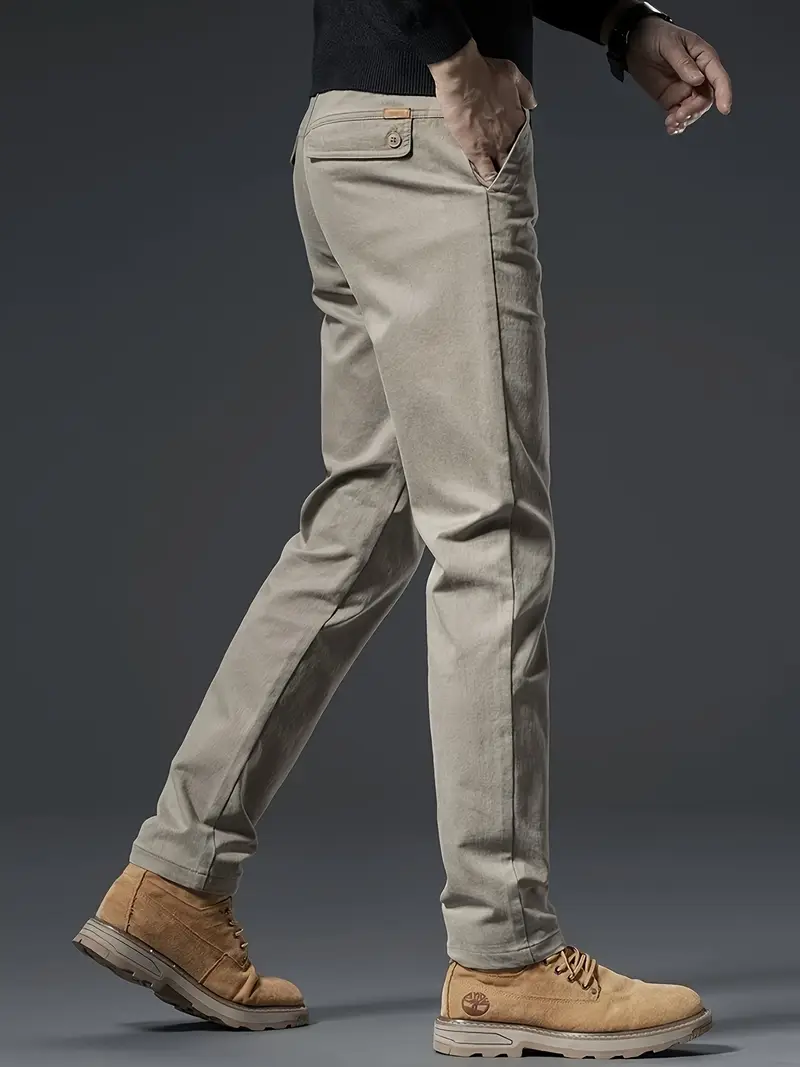 Pantalon droit en coton mélangé premium pour homme 4 Pantalon droit en coton mélangé premium pour homme – Image 3