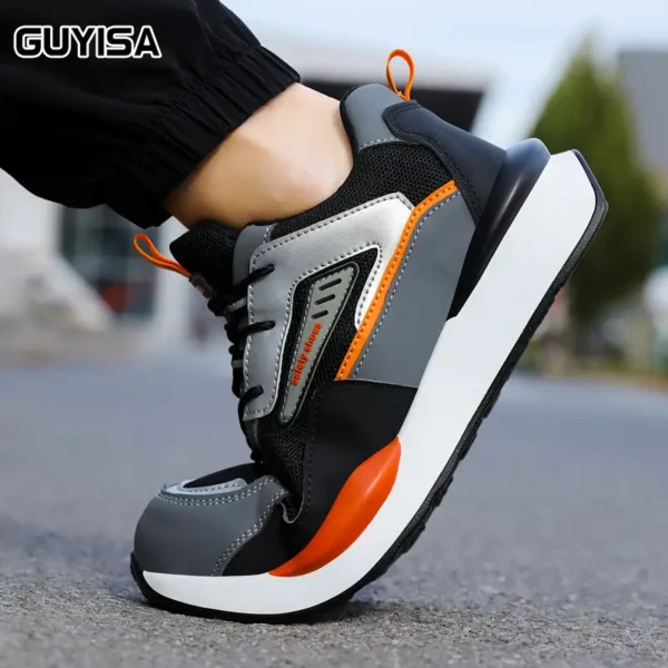 Chaussures de travail GUYISA grande taille pour homme avec embout en acier – Image 8
