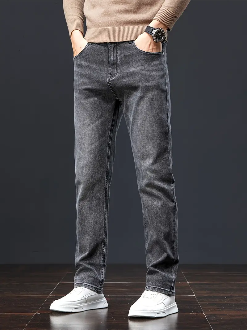 Jean gris classique pour homme 5 Jean gris classique pour homme – Image 4
