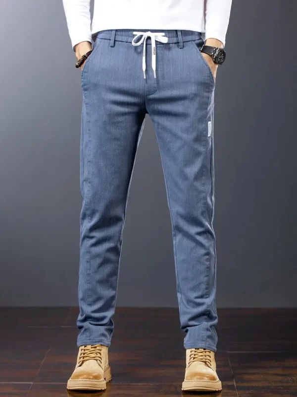 Pantalon slim uni pour homme avec poches – Image 22