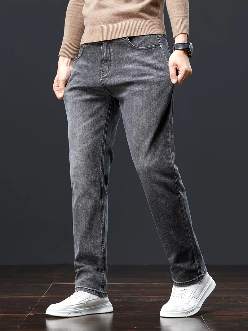 Jean gris classique pour homme 4 Jean gris classique pour homme – Image 3