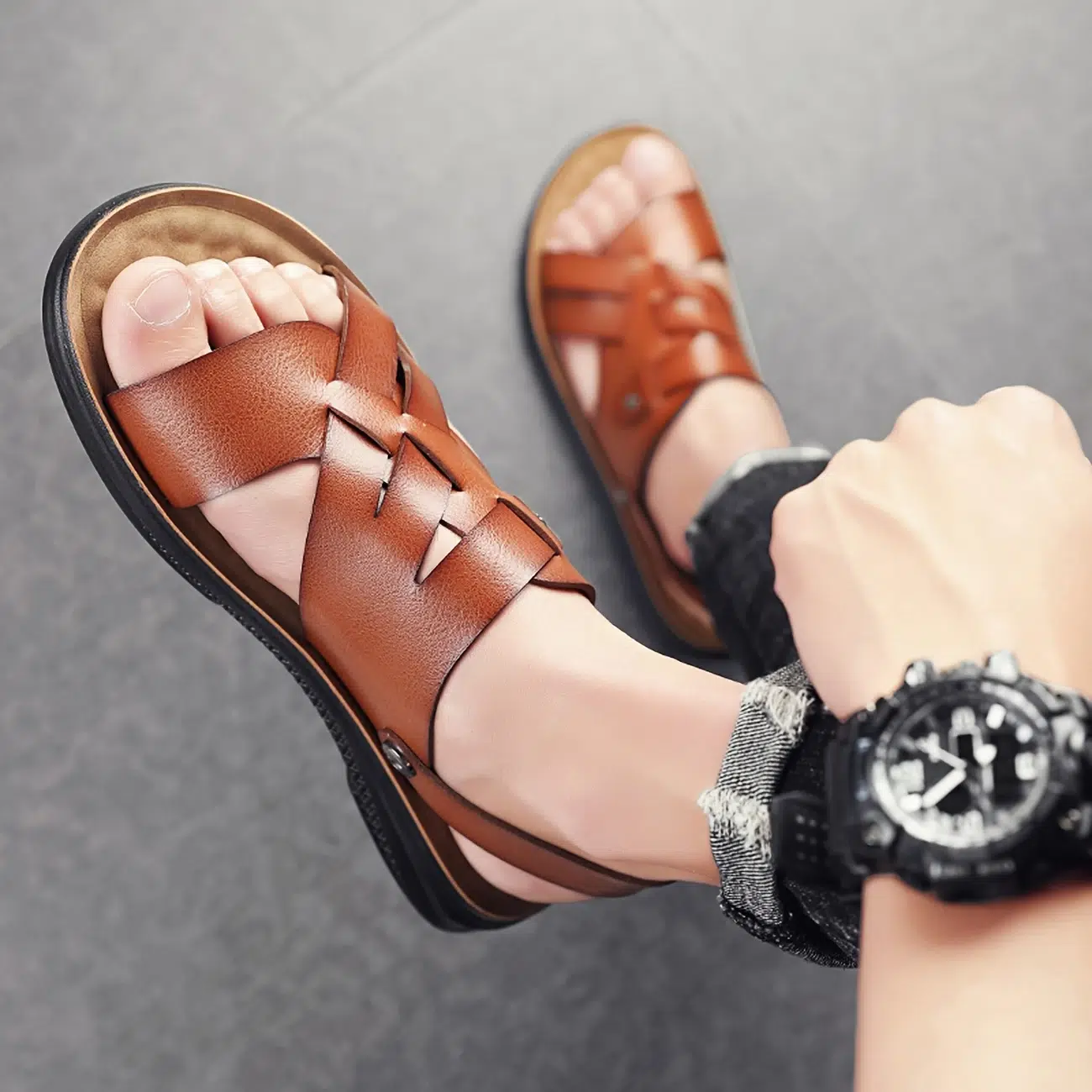 Sandales d'été tendance pour homme 7 Sandales d'été tendance pour homme – Image 6