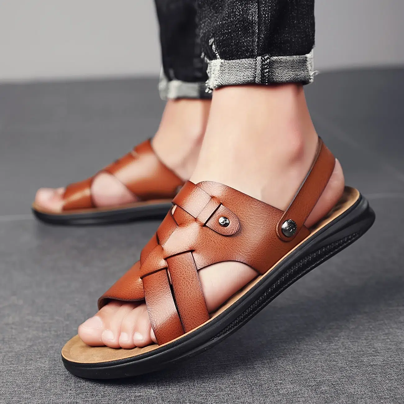 Sandales d'été tendance pour homme 3 Sandales d'été tendance pour homme – Image 2