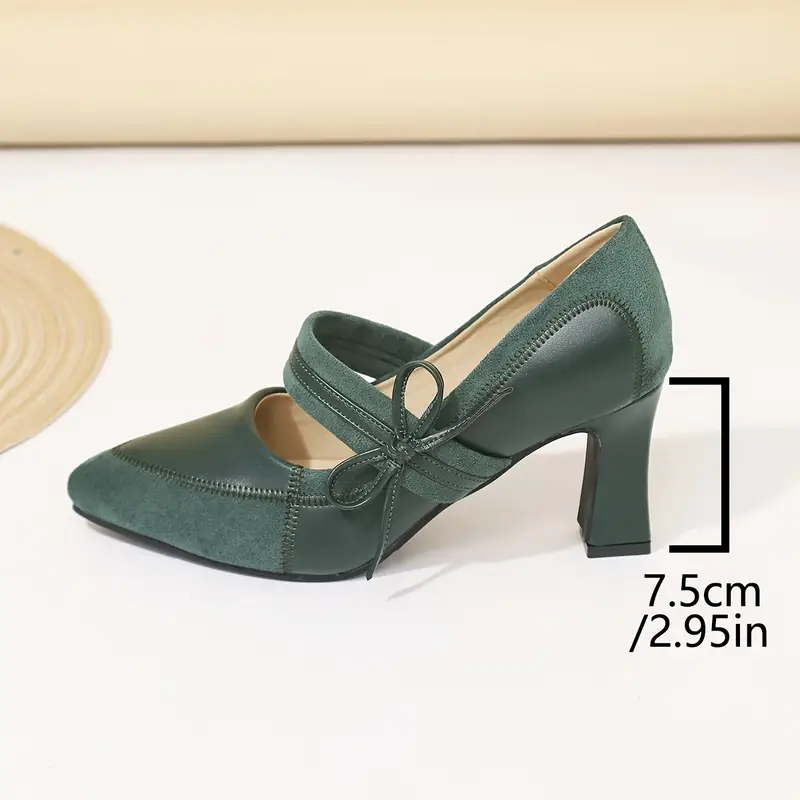 Chaussures Mary Jane élégantes, couleur unie, talon carré 5 Chaussures Mary Jane élégantes, couleur unie, talon carré – Image 4