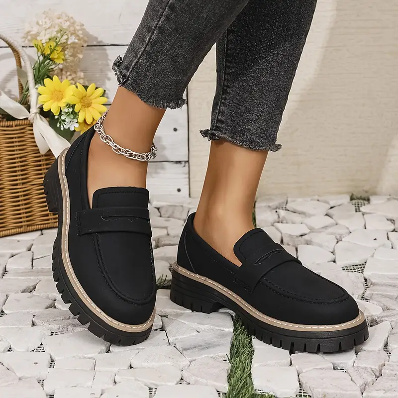 Baskets noires en PU pour femme 5 Baskets noires en PU pour femme – Image 4