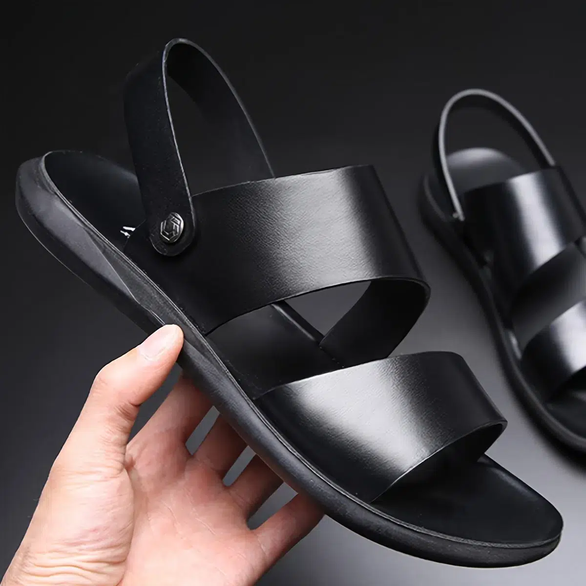 Sandales homme à bout ouvert 3 Sandales homme à bout ouvert – Image 2