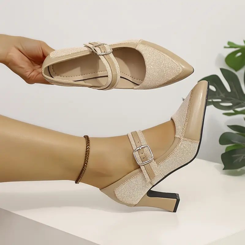 Escarpins rétro brodés à bout pointu pour femme 4 Escarpins rétro brodés à bout pointu pour femme – Image 3