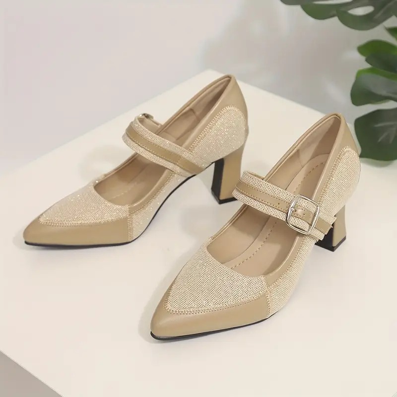 Escarpins rétro brodés à bout pointu pour femme 5 Escarpins rétro brodés à bout pointu pour femme – Image 4