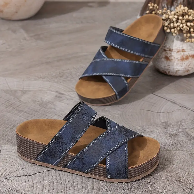 Sandales élégantes pour femme avec doubles brides croisées 8 Sandales élégantes pour femme avec doubles brides croisées – Image 7