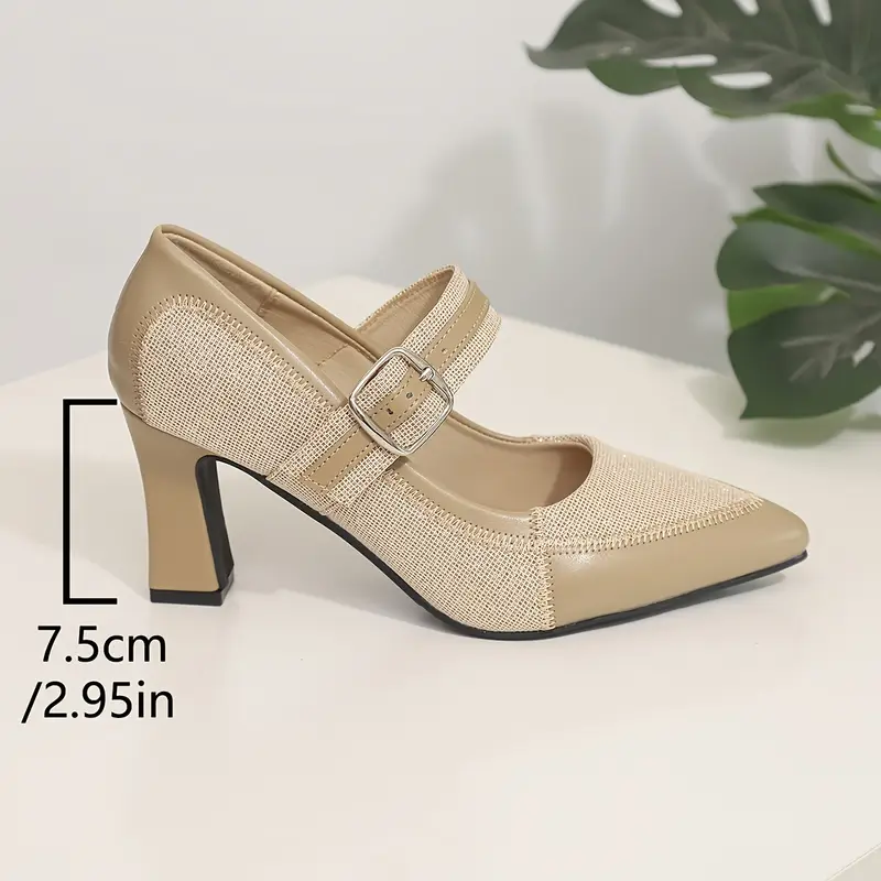 Escarpins rétro brodés à bout pointu pour femme 3 Escarpins rétro brodés à bout pointu pour femme – Image 2