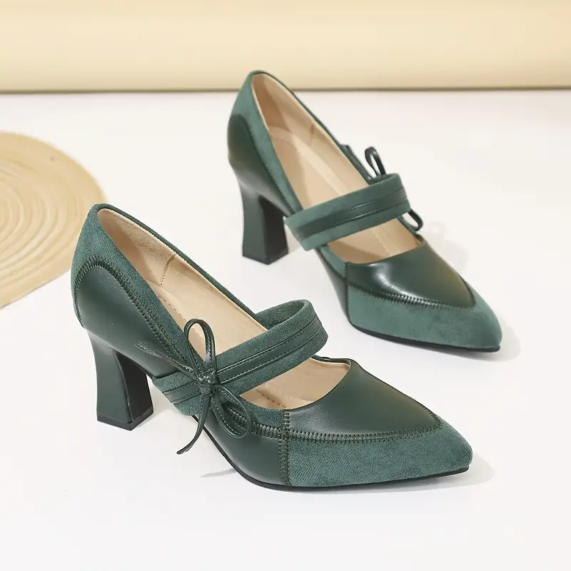 Chaussures Mary Jane élégantes, couleur unie, talon carré 4 Chaussures Mary Jane élégantes, couleur unie, talon carré – Image 3