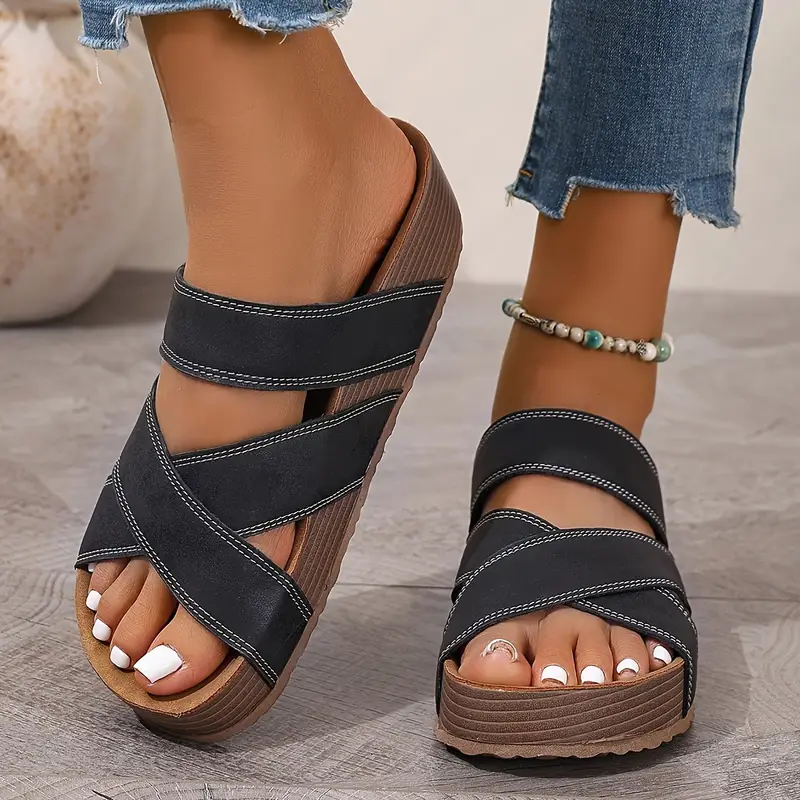 Sandales élégantes pour femme avec doubles brides croisées 11 Sandales élégantes pour femme avec doubles brides croisées – Image 10