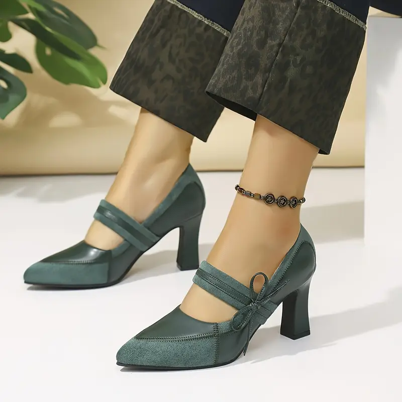 Chaussures Mary Jane élégantes, couleur unie, talon carré 6 Chaussures Mary Jane élégantes, couleur unie, talon carré – Image 5