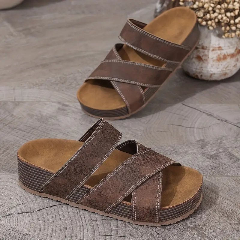 Sandales élégantes pour femme avec doubles brides croisées 15 Sandales élégantes pour femme avec doubles brides croisées – Image 14