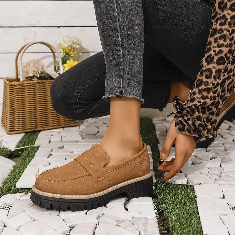 Mocassins marron décontractés à enfiler pour femme 7 Mocassins marron décontractés à enfiler pour femme – Image 6