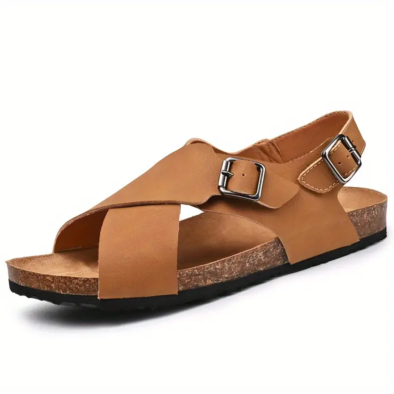 Sandales homme avec semelle intérieure en liège et fermeture à boucle 12 Sandales homme avec semelle intérieure en liège et fermeture à boucle – Image 11