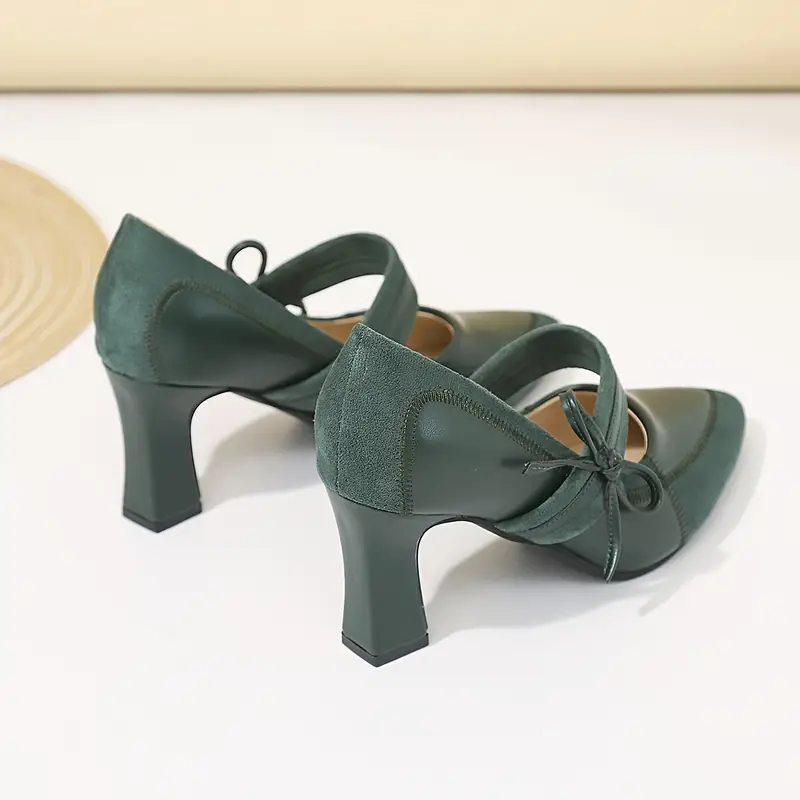 Chaussures Mary Jane élégantes, couleur unie, talon carré 10 Chaussures Mary Jane élégantes, couleur unie, talon carré – Image 9
