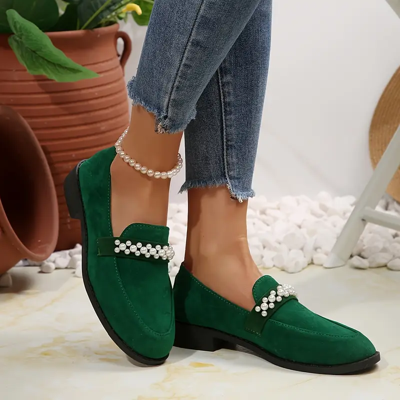 Mocassins bateau vert émeraude pour femme avec détails 9 Mocassins bateau vert émeraude pour femme avec détails – Image 8